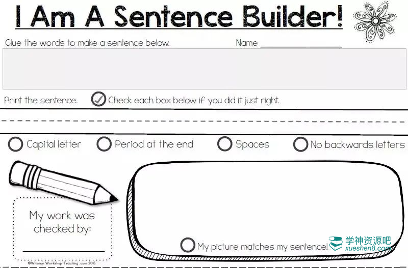 超有趣的《Sentence Building》英语造句作业纸，快速提升英语造句能力！