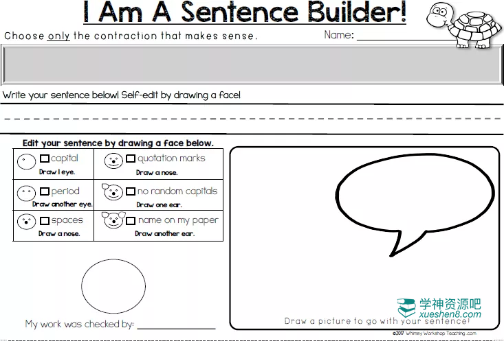 超有趣的《Sentence Building》英语造句作业纸，快速提升英语造句能力！