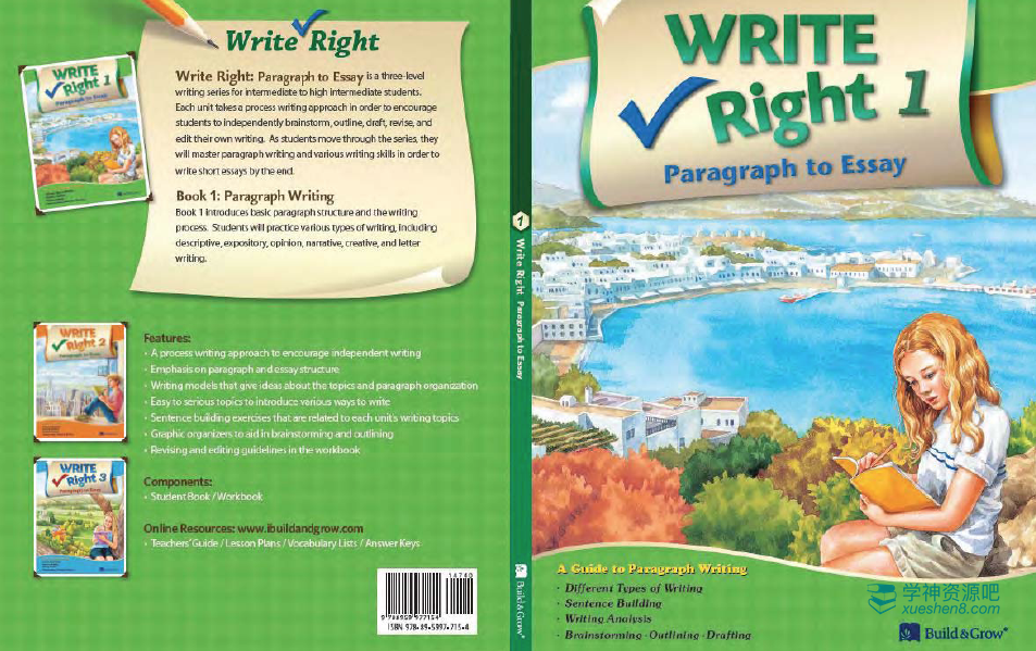 美国原版写作教材《Write Right》小初高全三级 极好的英语写作练习